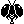 Pixel art fly head, 24 × 24 pixels, black outline